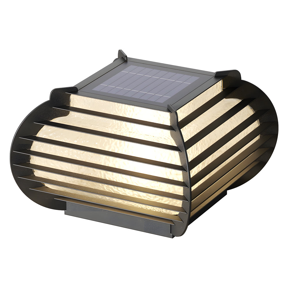 Single lantern pillar lights isolated on white background, showcasing balanced proportions and modern form.