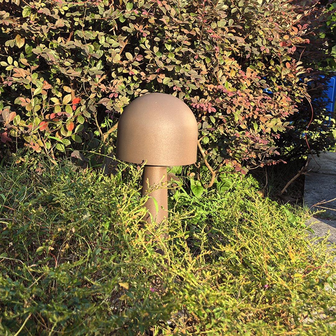 Robust large-scale landscape light fixture with a dark finish and a wide shade, offering broad illumination for open spaces