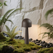 Robust large-scale landscape light fixture with a dark finish and a wide shade, offering broad illumination for open spaces