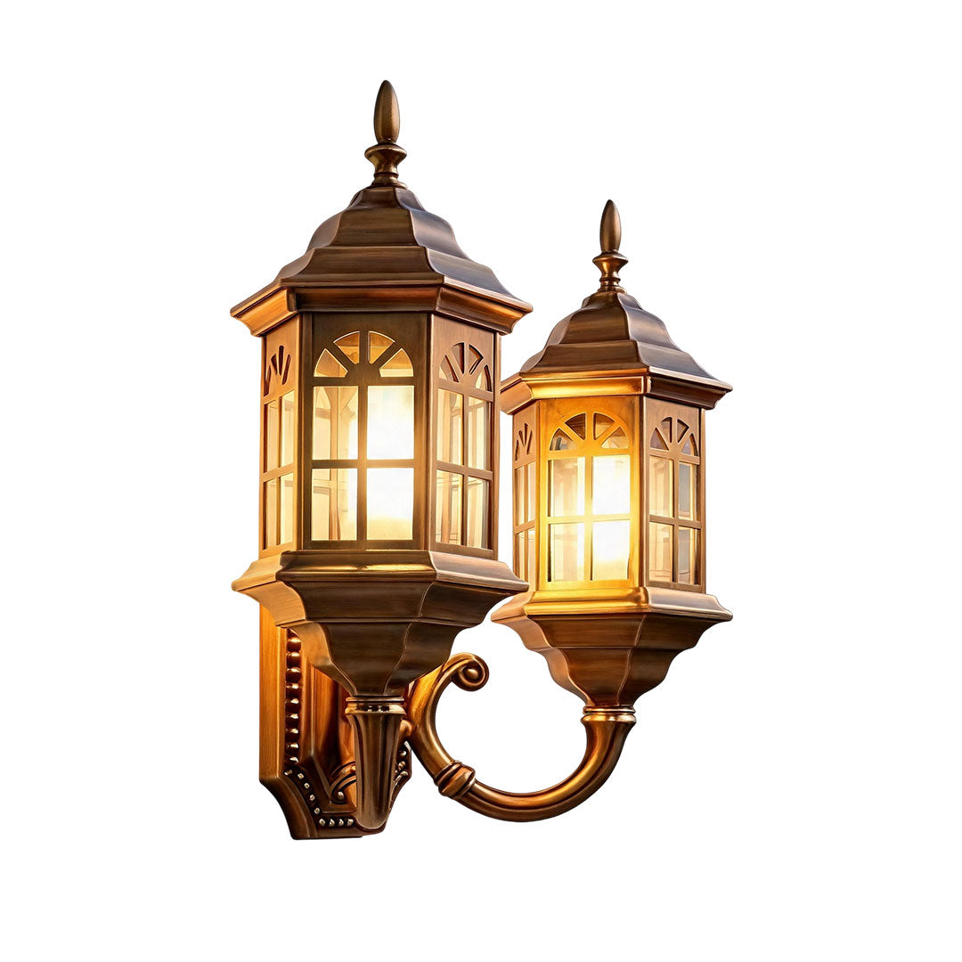 Modern 2 light outdoor wall sconce