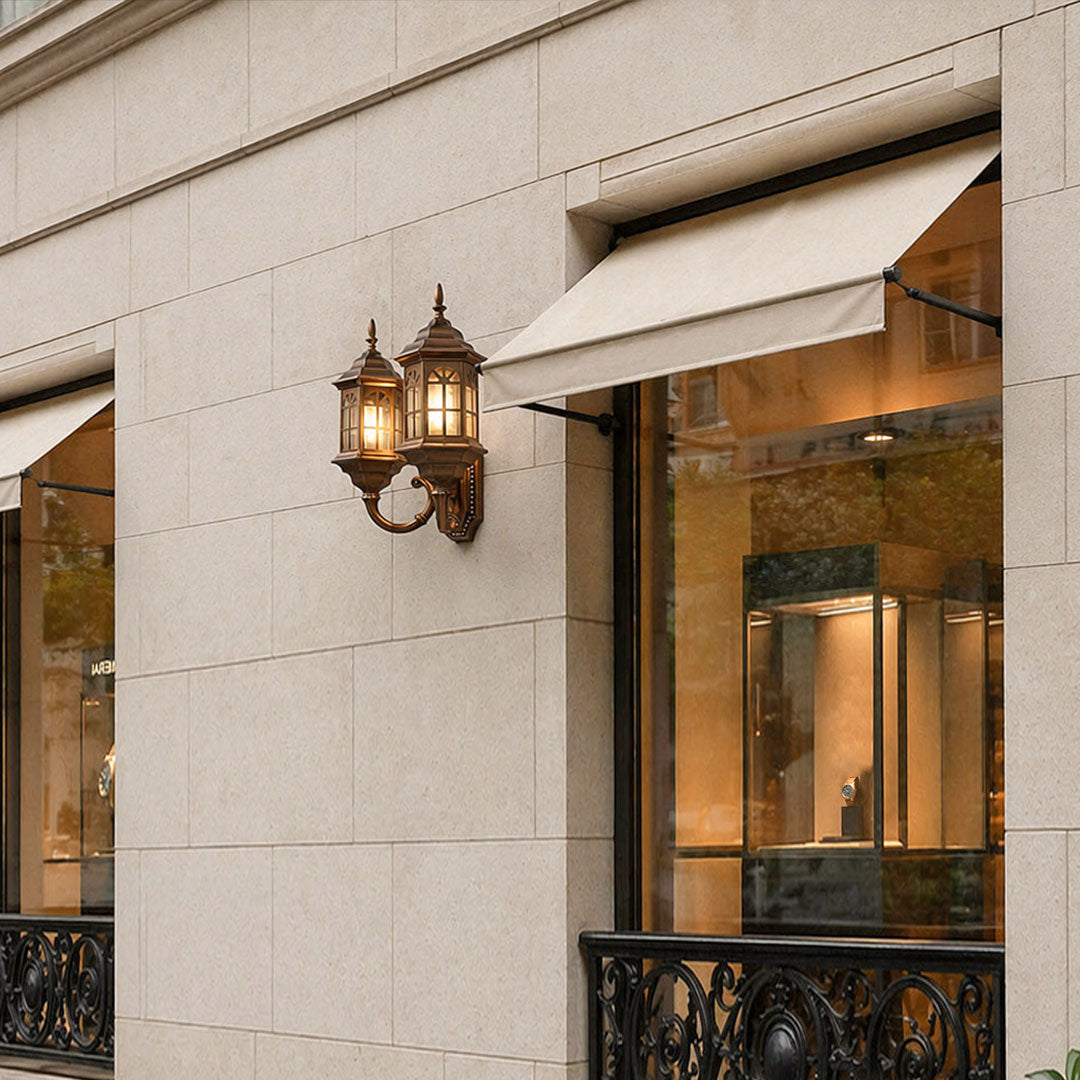 Modern 2 light outdoor wall sconce