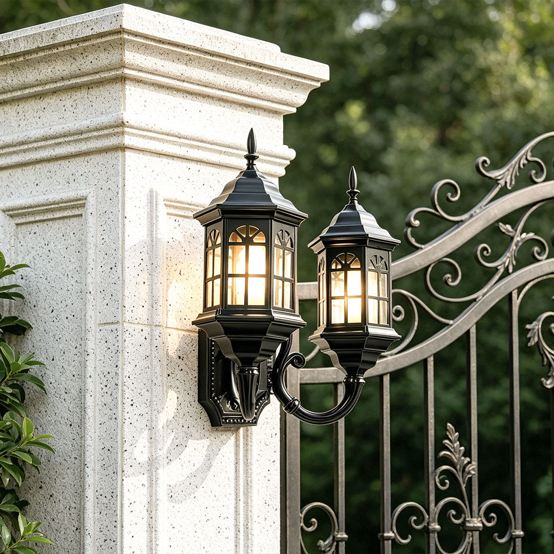 Modern 2 light outdoor wall sconce