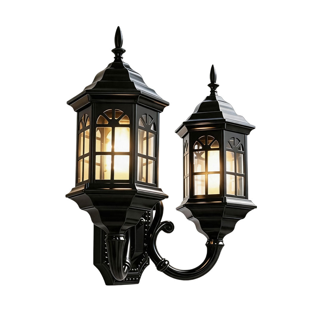 Modern 2 light outdoor wall sconce
