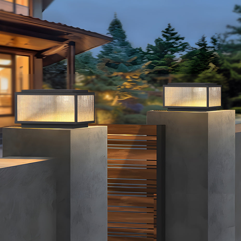Sleek LED accent lights integrated into modern residential exterior design with clean geometric lines