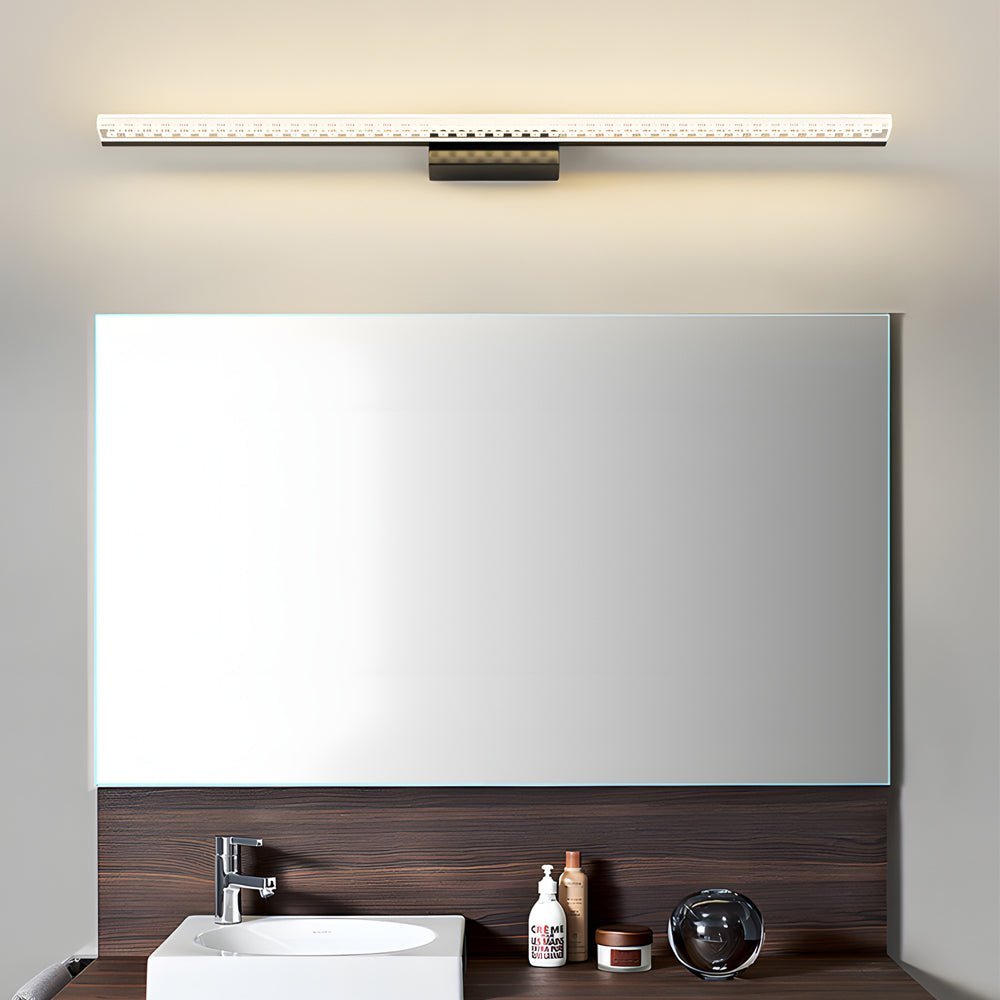 LED Bathroom Vanity Lights with Geometric Acrylic Shade and 3 - Step Dimming