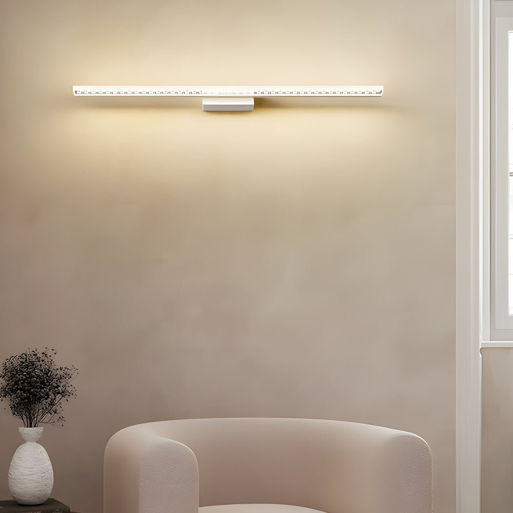 LED Bathroom Vanity Lights with Geometric Acrylic Shade and 3 - Step Dimming