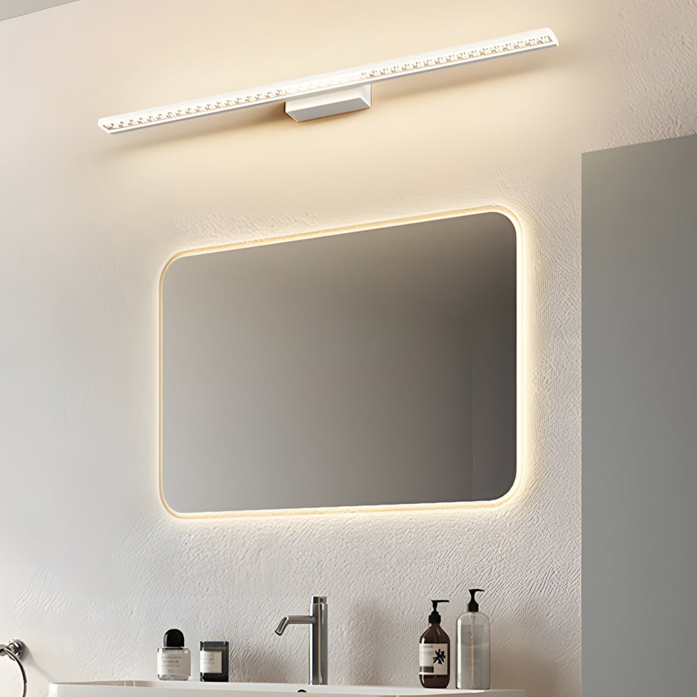 LED Bathroom Vanity Lights with Geometric Acrylic Shade and 3 - Step Dimming
