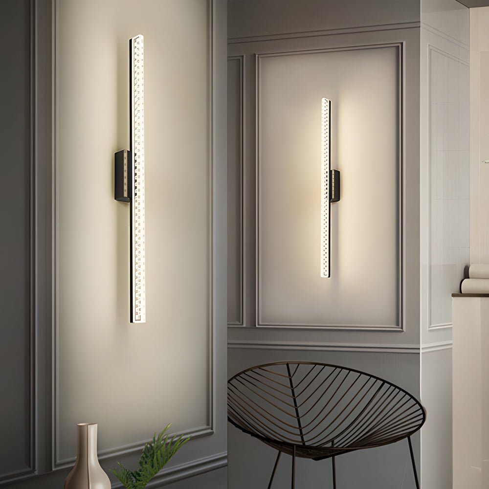 LED Bathroom Vanity Lights with Geometric Acrylic Shade and 3 - Step Dimming