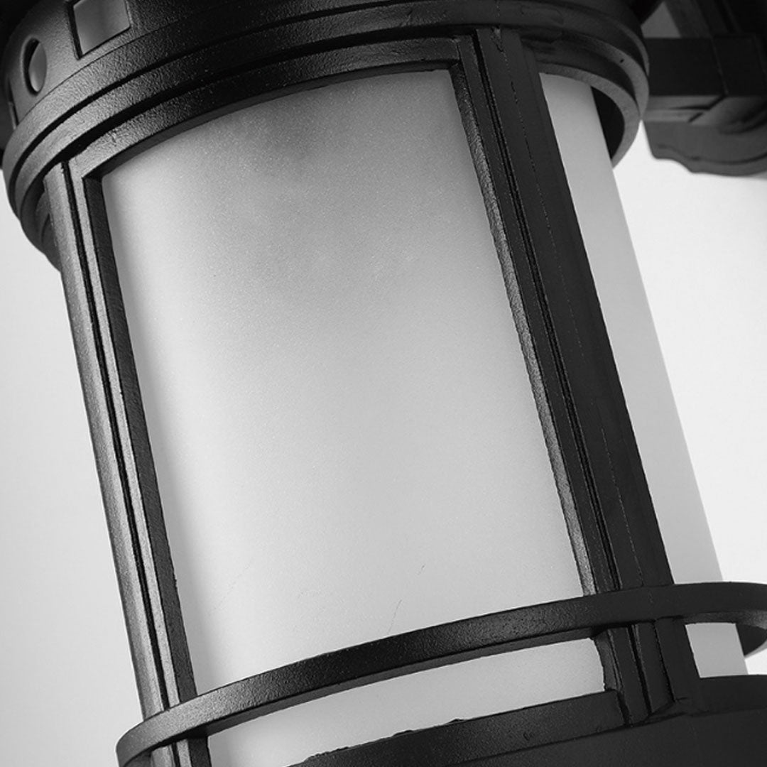 Waterproof black exterior wall light