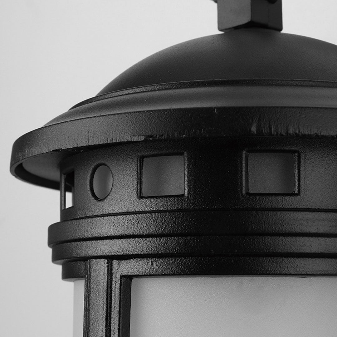 Waterproof black exterior wall light