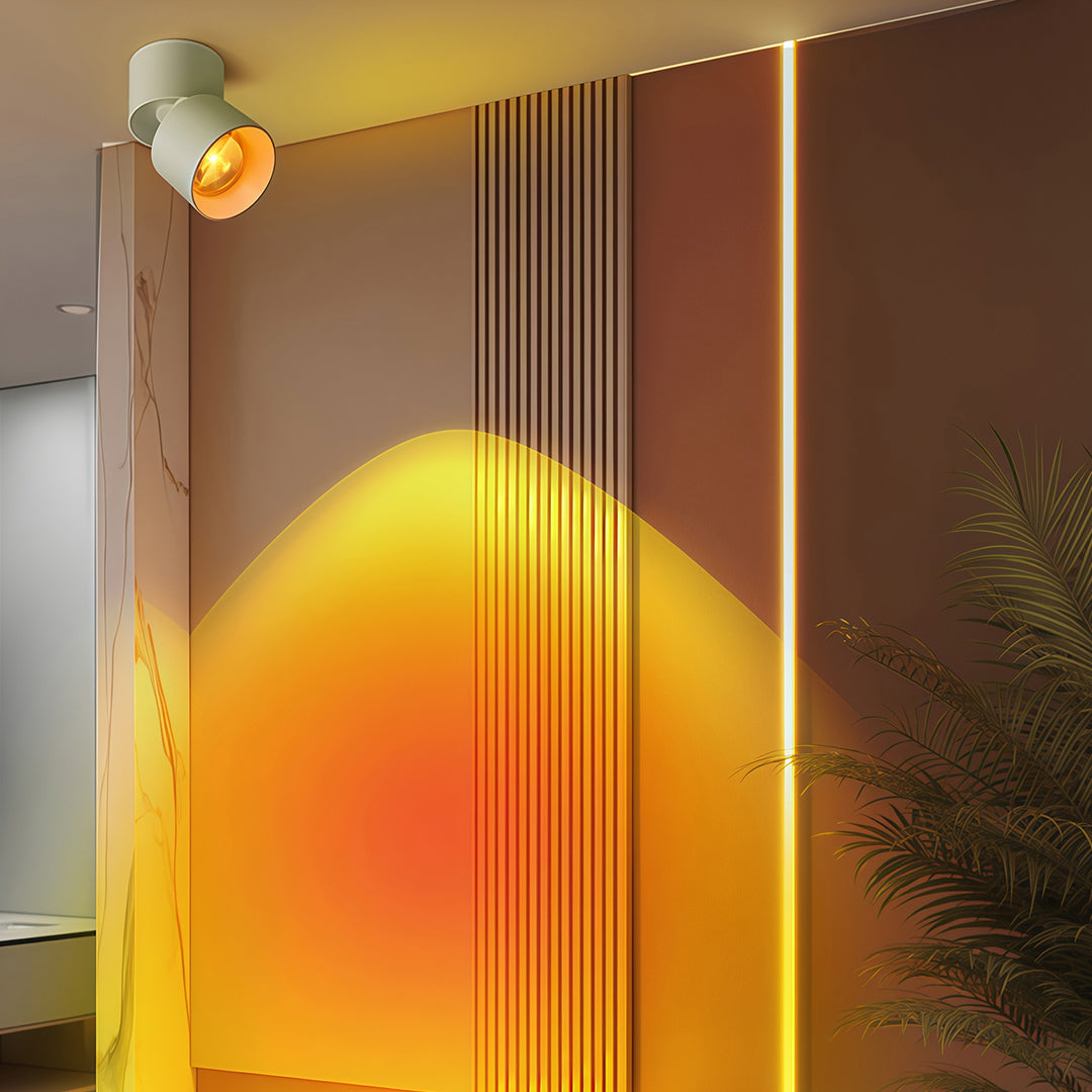 Add warmth to your space with LED ceiling spotlights, featuring a simple small hill sunset light for a cozy, ambient glow in any room.