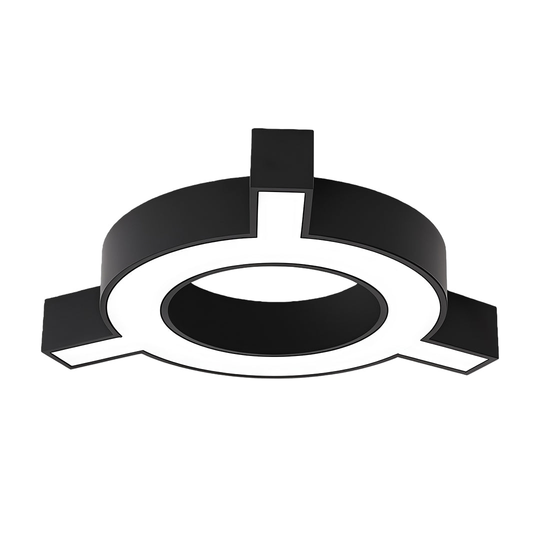 Led chandelier modern shown as a single circular LED fixture with clean lines, ideal for contemporary office or living spaces.