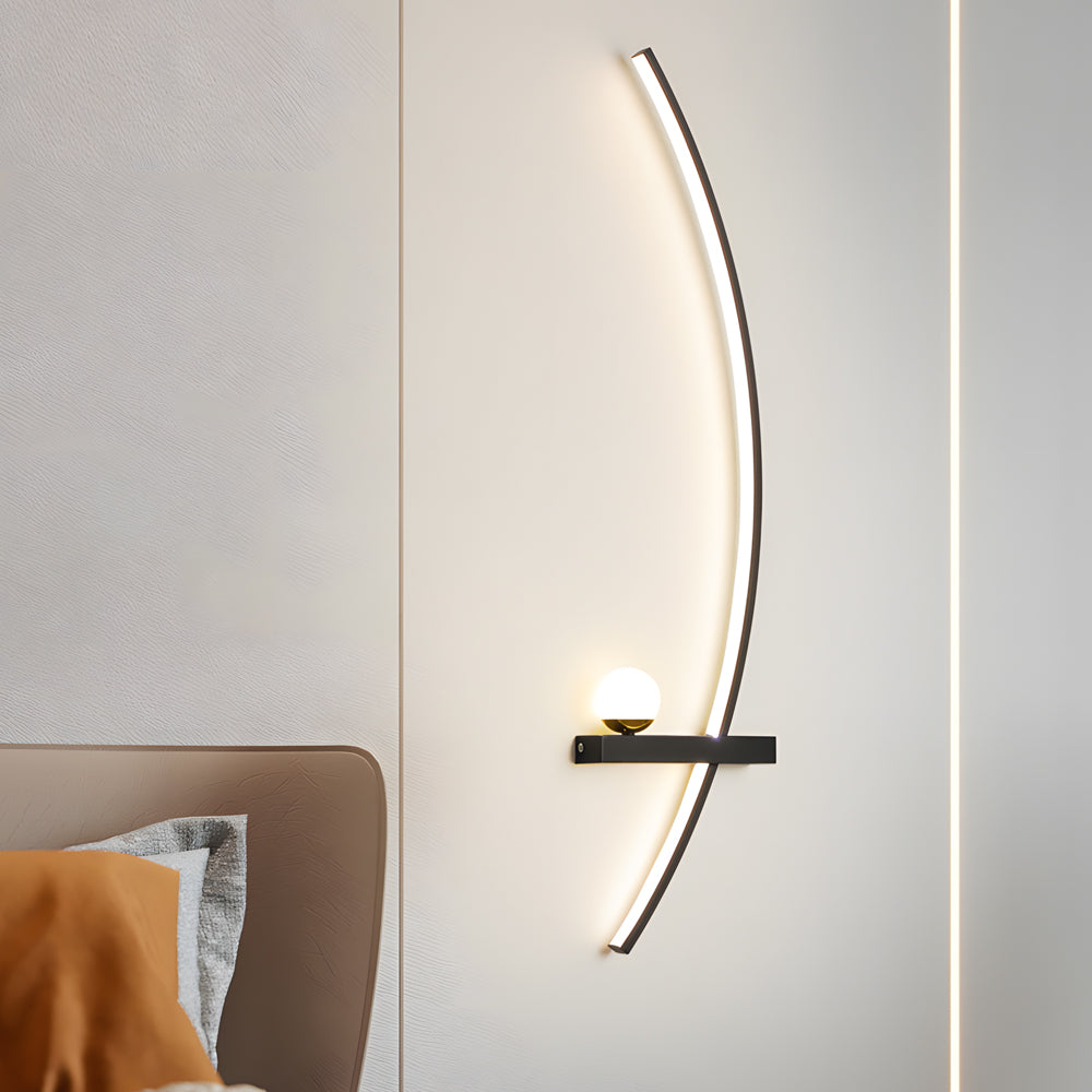 Decorate walls with LED curved wall light modern indoor decorative fixture, offering stylish and bright LED illumination.