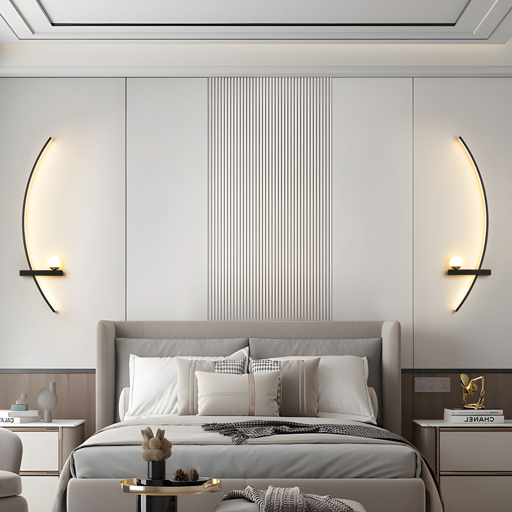 Enhance your home with LED curved wall light modern indoor decorative fixture, providing stylish and energy-efficient illumination.