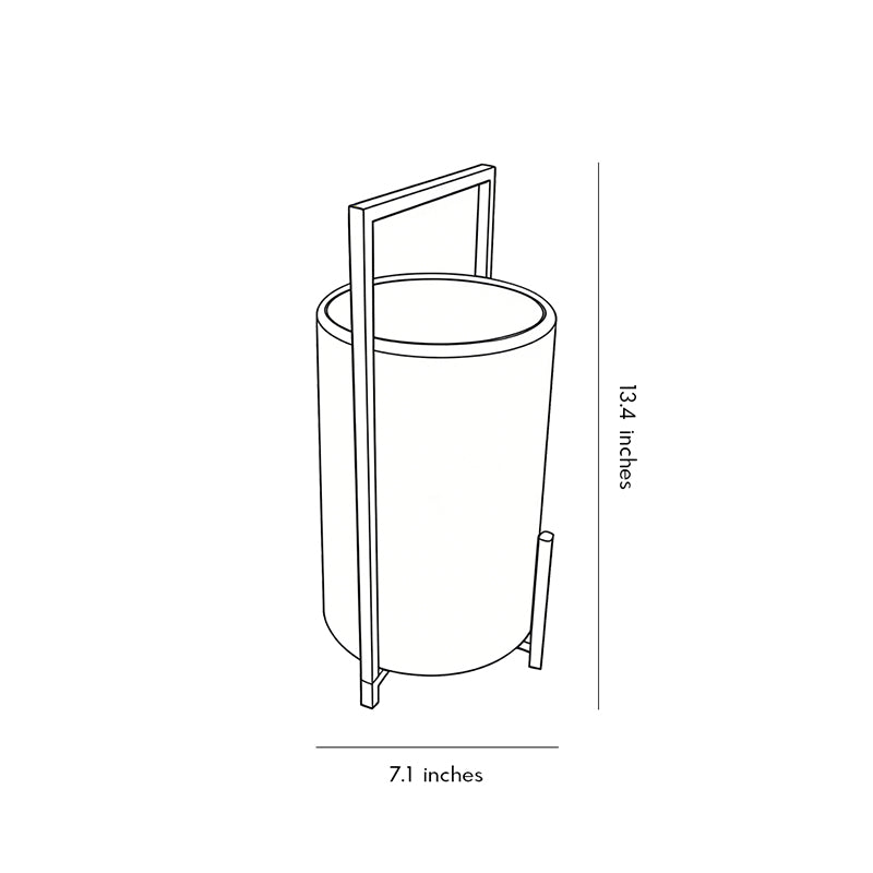 Technical diagram showing dimensions and structure of LED cylinder light fixture models.