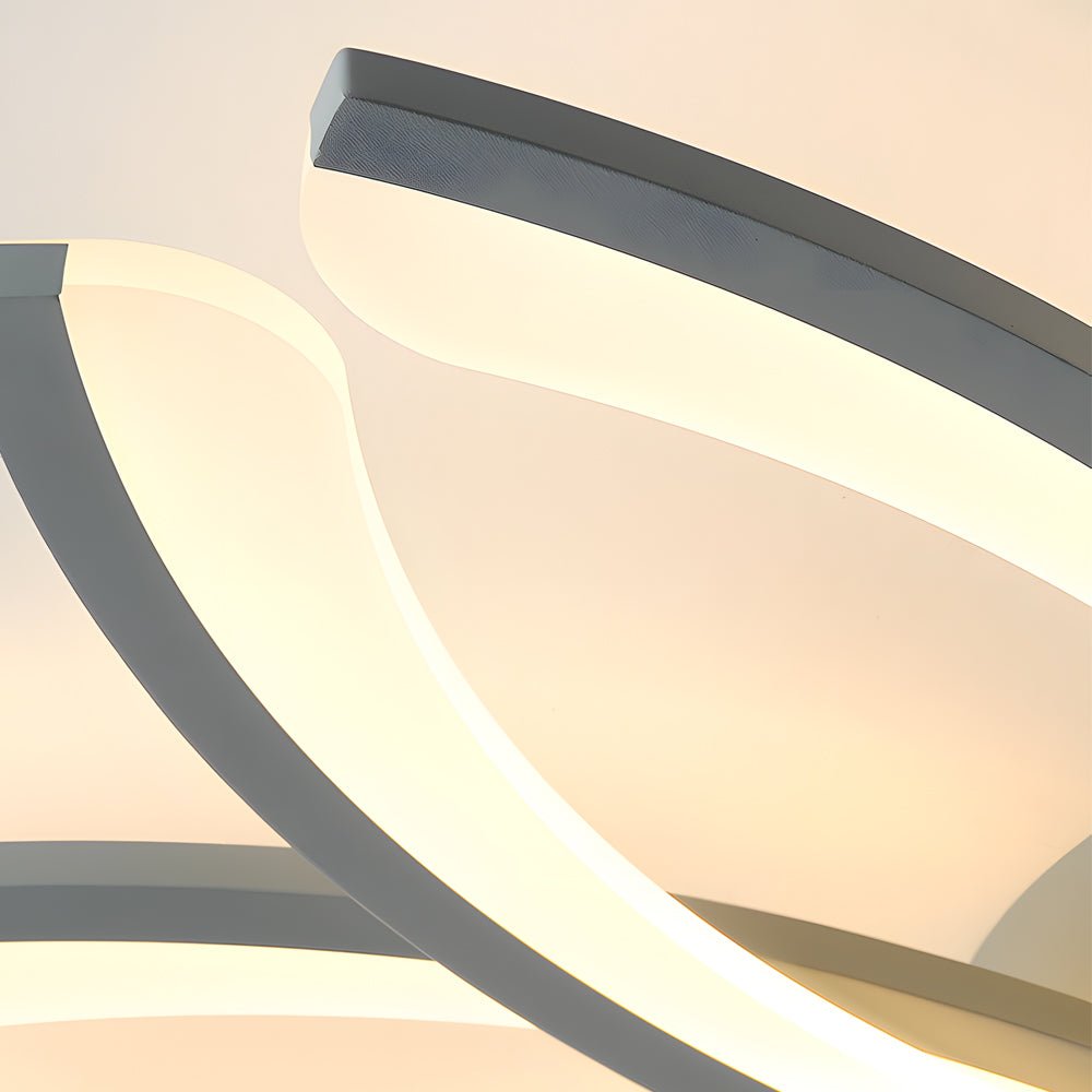 LED Flush Mount Flower - Shaped Acrylic Ceiling Light White/Gray Ceiling Lighting Fixture for Living Room