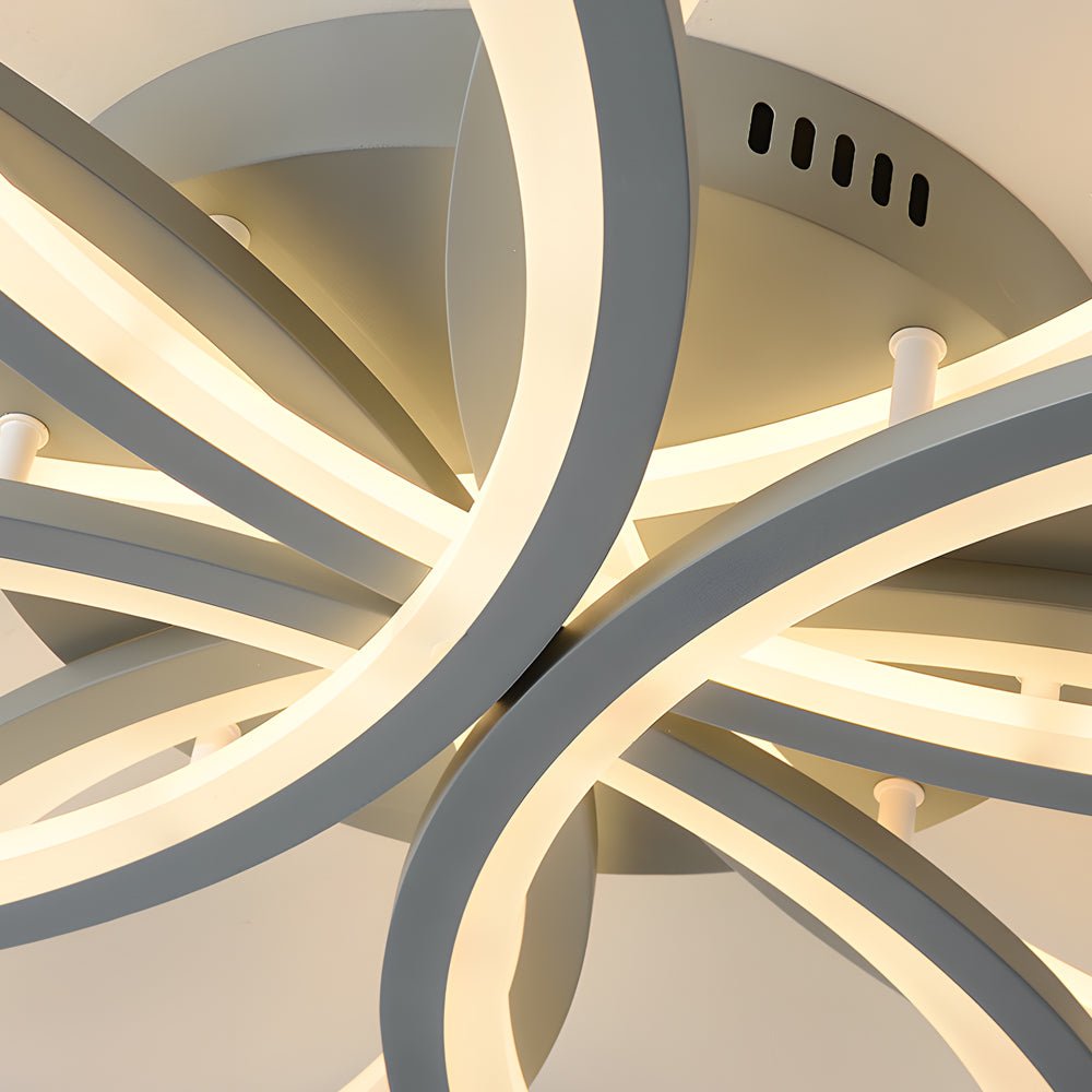 LED Flush Mount Flower - Shaped Acrylic Ceiling Light White/Gray Ceiling Lighting Fixture for Living Room