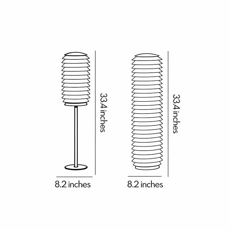Technical diagram of LED light bollard showing dimensions and installation details.