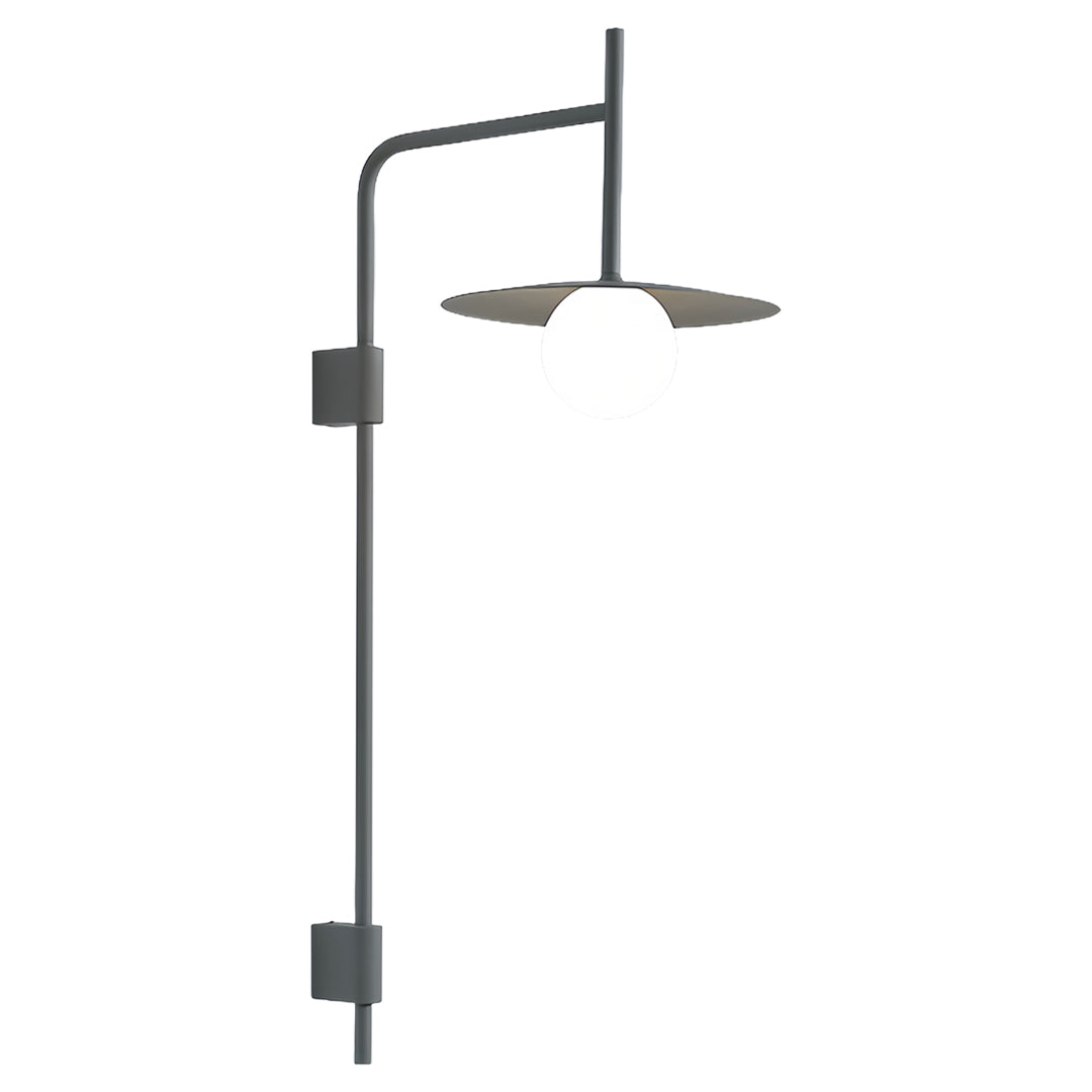 LED light wall lamp installed in contemporary interior with plant and modern furniture creating ambient atmosphere