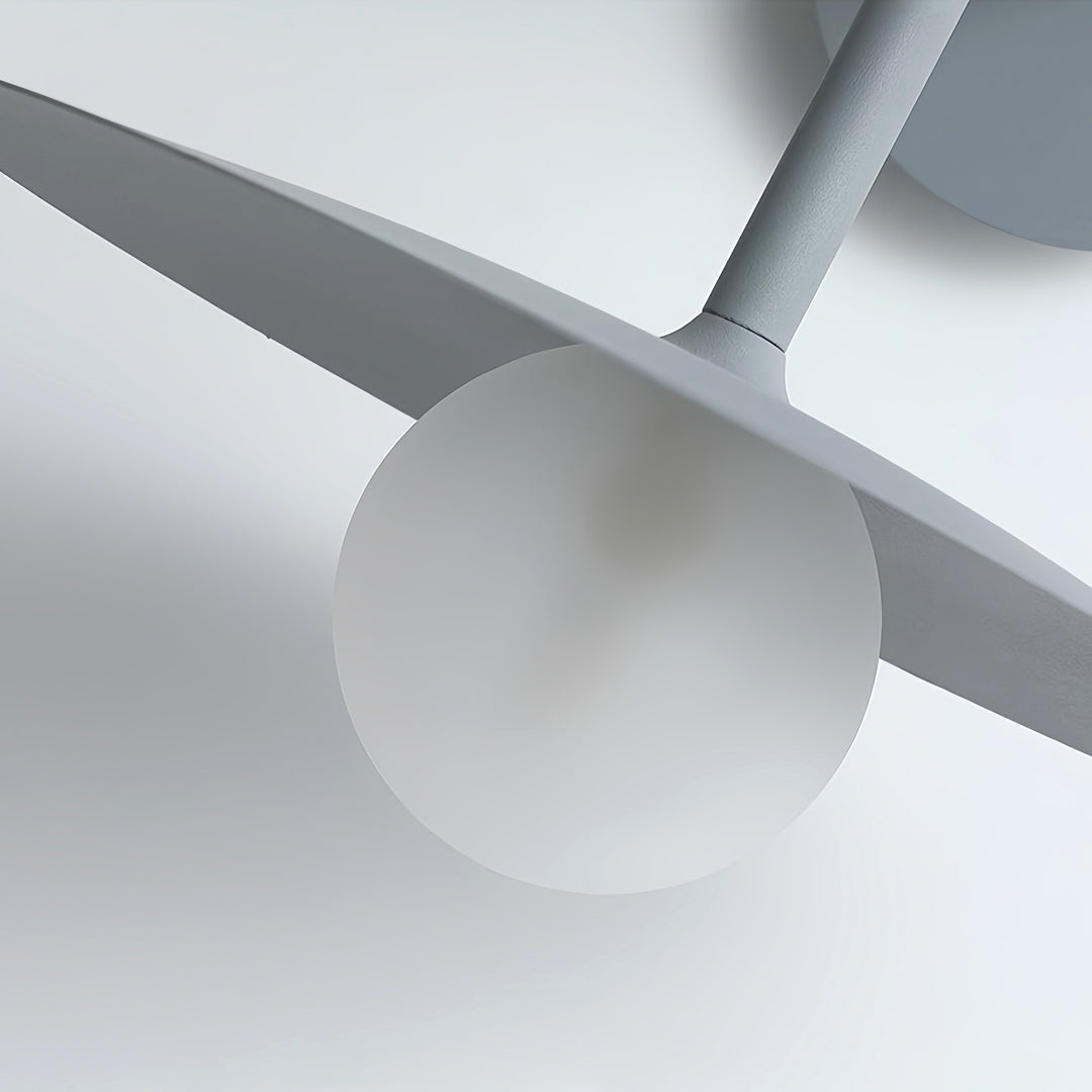 LED light wall lamp illuminated showing warm light output in modern bedroom setting with neutral decor