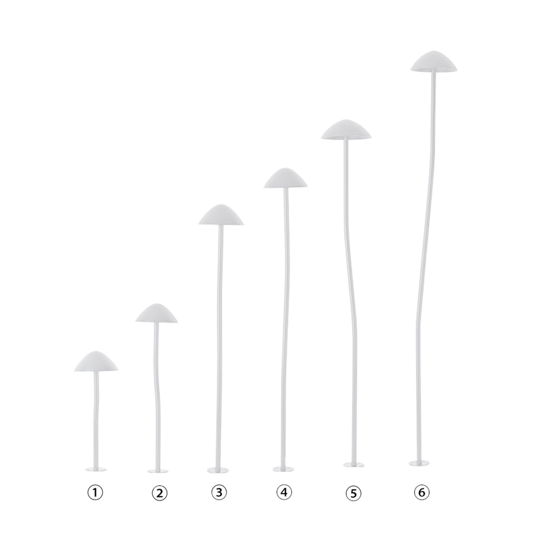 Add contemporary charm to your outdoor spaces with these LED mushroom landscape lights, offering a modern, simple metal design that brightens gardens and walkways.