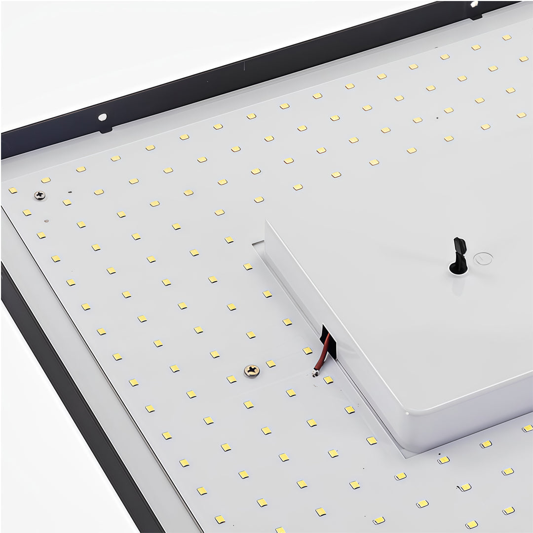 LED night street light panel detail showing internal light source and circuit layout.