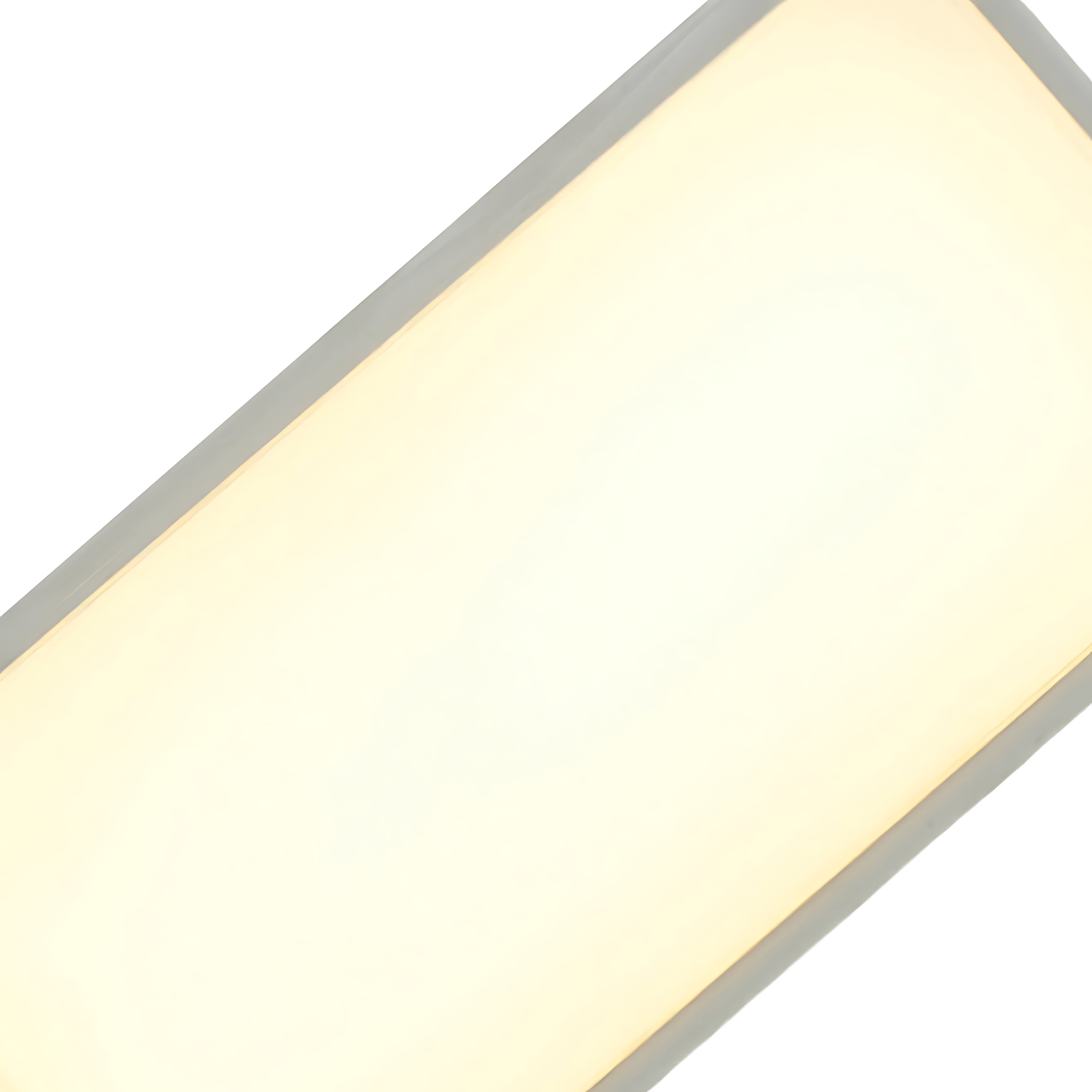 Close-up detail of LED panel showing warm white light output and quality construction