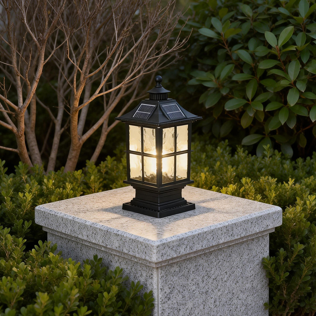LED pillar lights enhancing a contemporary outdoor walkway with elegant ambient light.