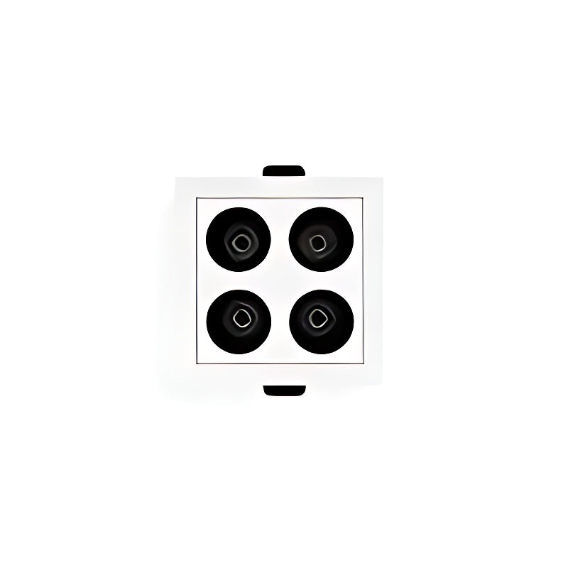LED spotlights bulbs installation diagram for linear arrangement.