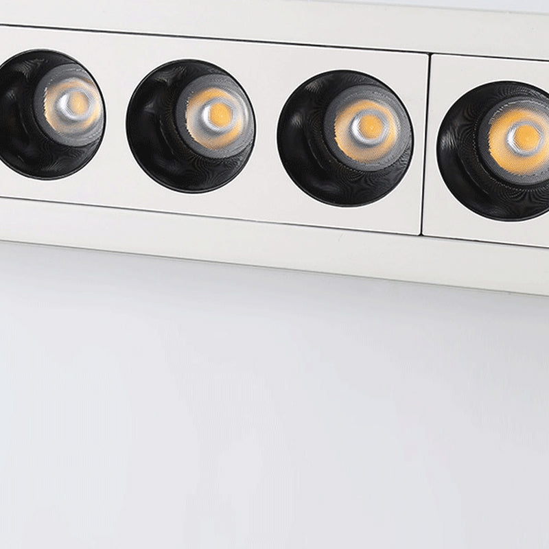 LED spotlights bulbs in a single unit, front view of the minimalist design.