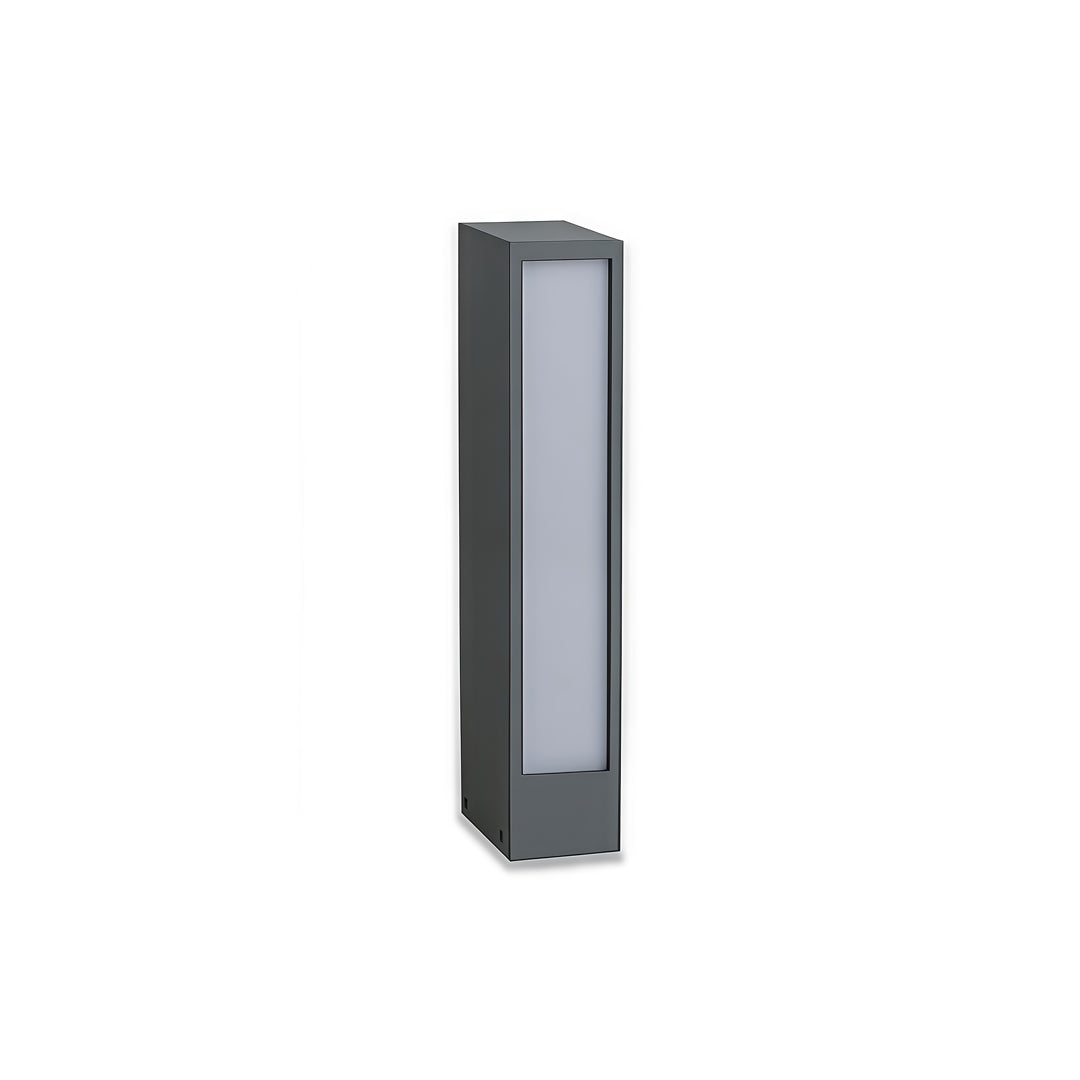Modern narrow led wall light outdoor fixture in dark finish with sleek rectangular profile.