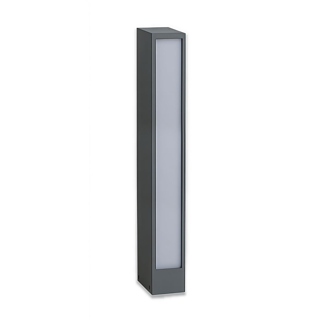 Tall vertical led wall light outdoor unit featuring a slim contemporary rectangular shape.