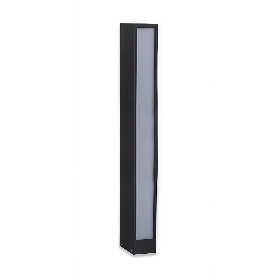 Contemporary led wall light outdoor fixture in elongated vertical form with soft glowing panel.
