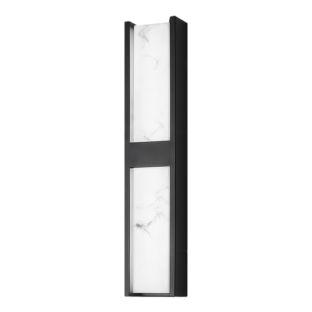 Transform your interiors with led wall sconce light fixtures, combining sleek design and alabaster stone shades for cozy lighting.