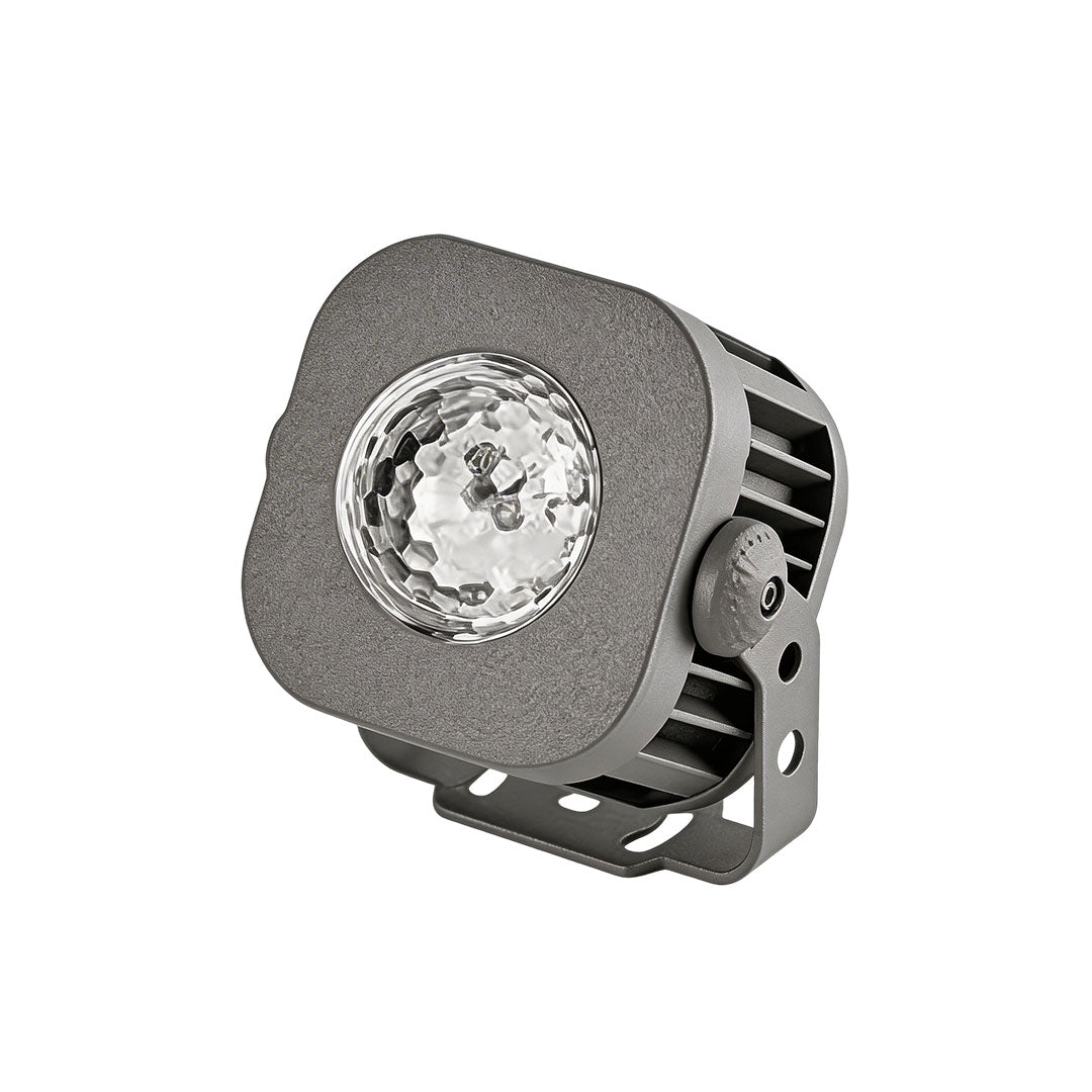 LED wall sconce outdoor exterior spotlights front view with clear lens and modern square design.