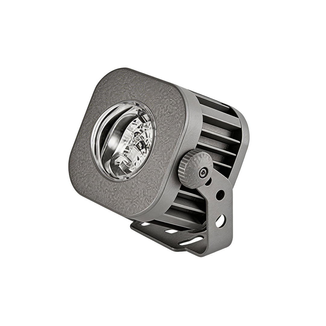 LED wall sconce outdoor exterior spotlights side view showing durable housing and mounting bracket.