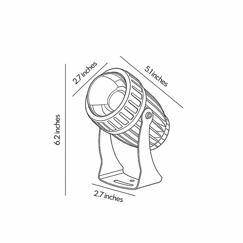 LED wall sconce outdoor outdoor spotlights LED dimension diagram showing size and installation measurements.