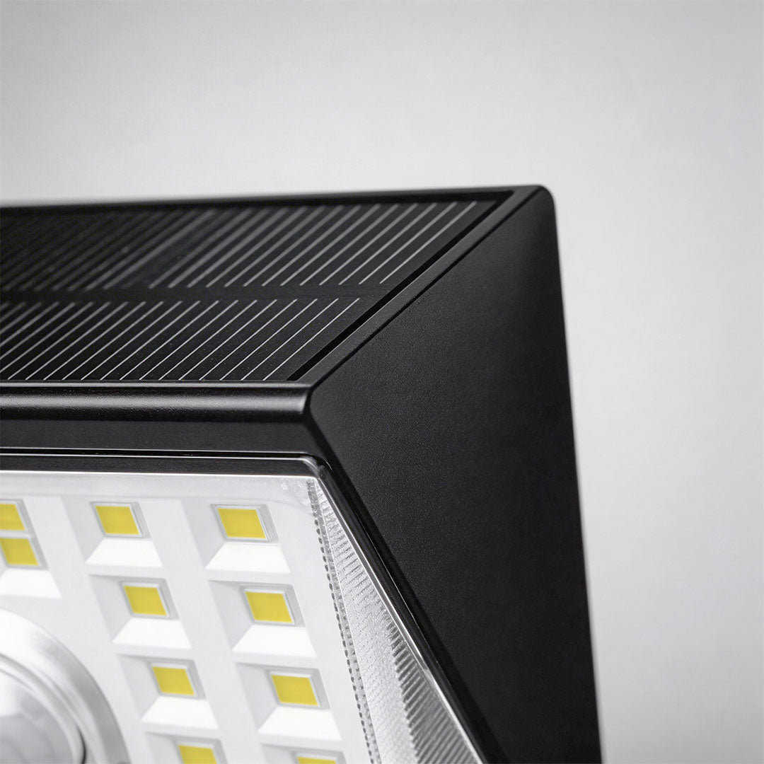 LED wall sconce outdoor sensor wall lights outdoor LED panel close-up showing energy-efficient lighting chips.