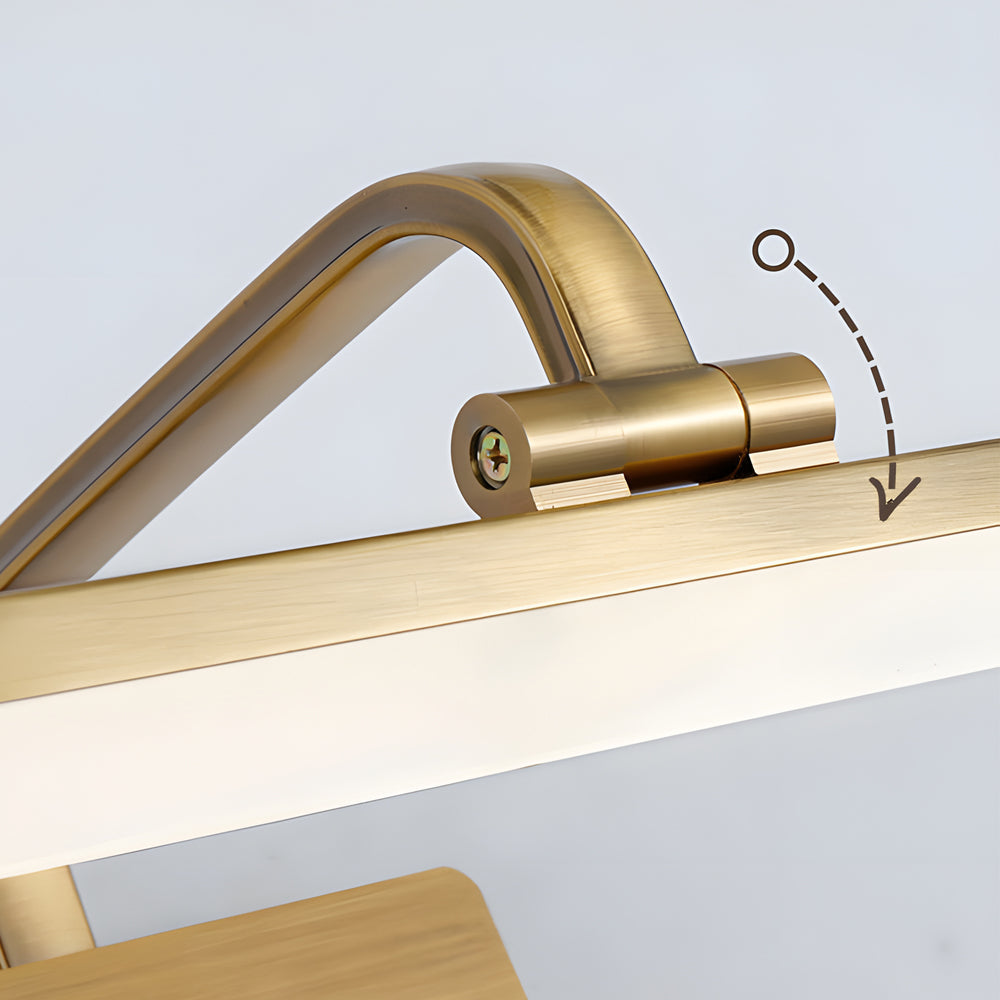 Light bar vanity with a minimalist design, providing soft light in a modern bathroom.