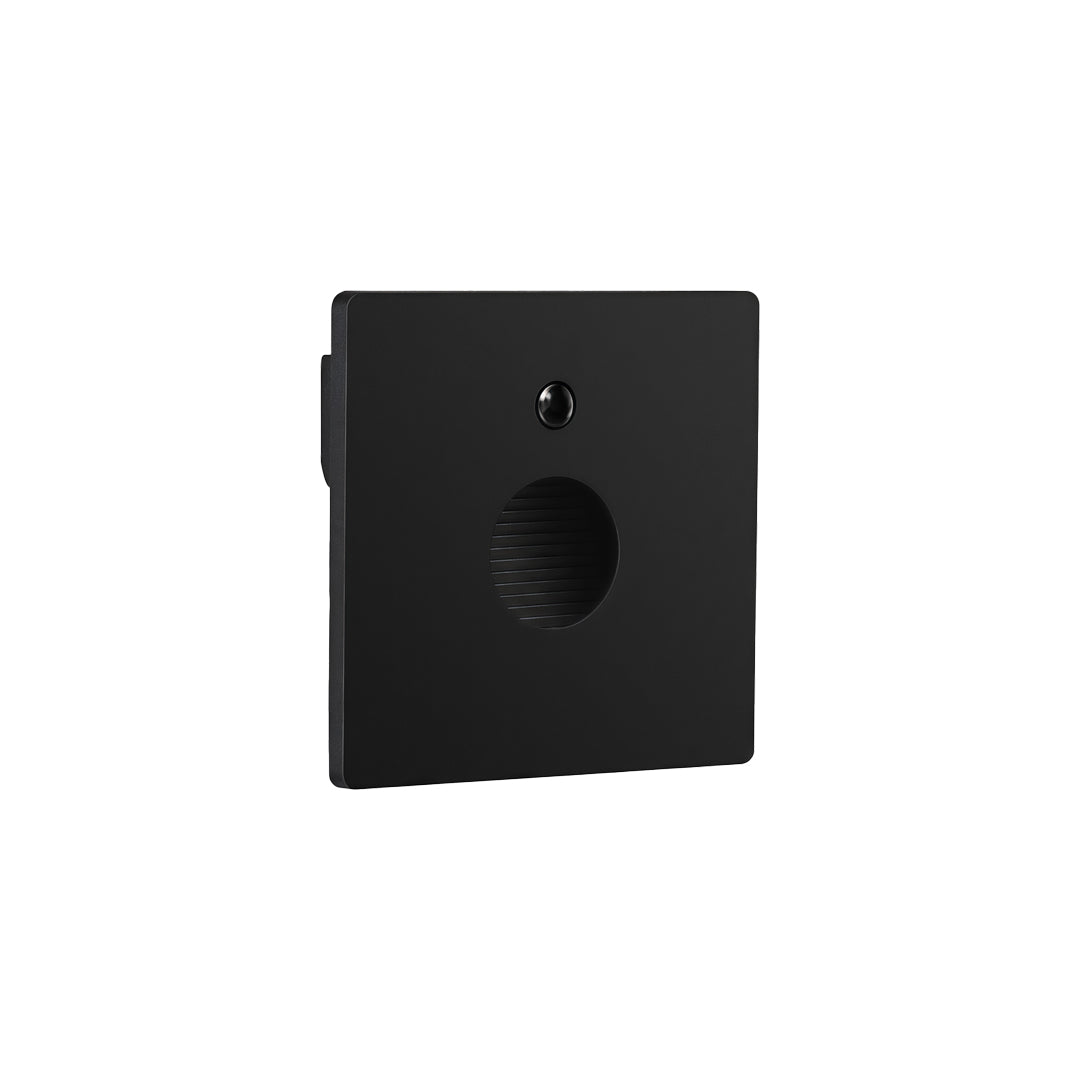 Lights for indoor steps black square recessed fixture delivering subtle floor-level accent lighting.