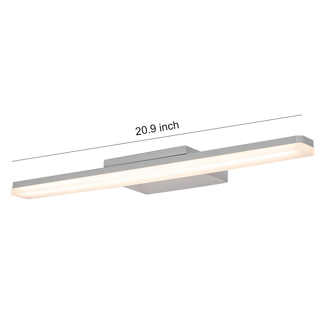 Technical drawing of small black pendant light with linear LED strip design and mounting specifications