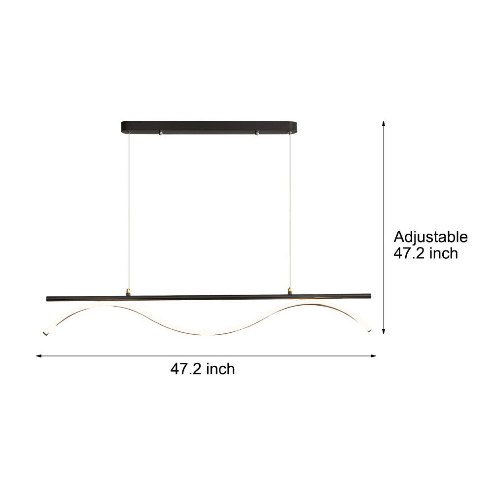 Linear Wave Design LED 1 - Light Island Light - 47'' L