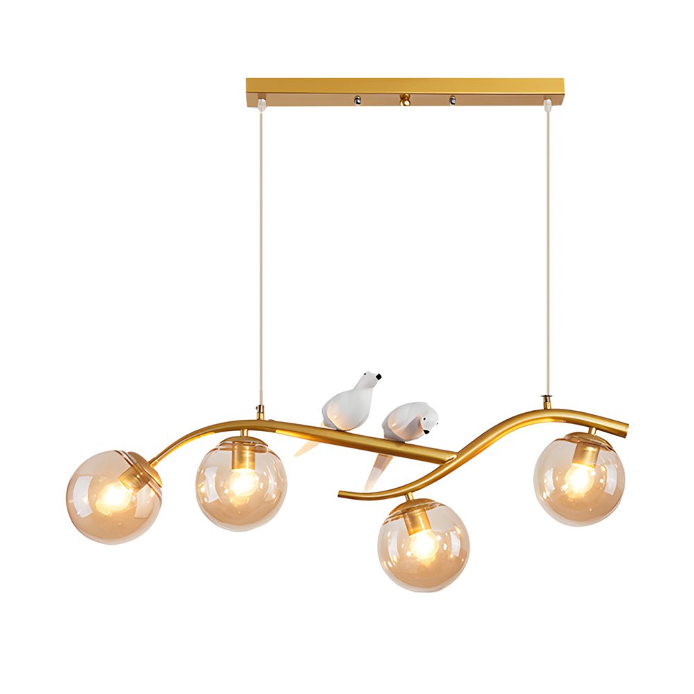 Long Branches Birds Balls 3 Step Dimming Nordic Dining Room Chandeliers