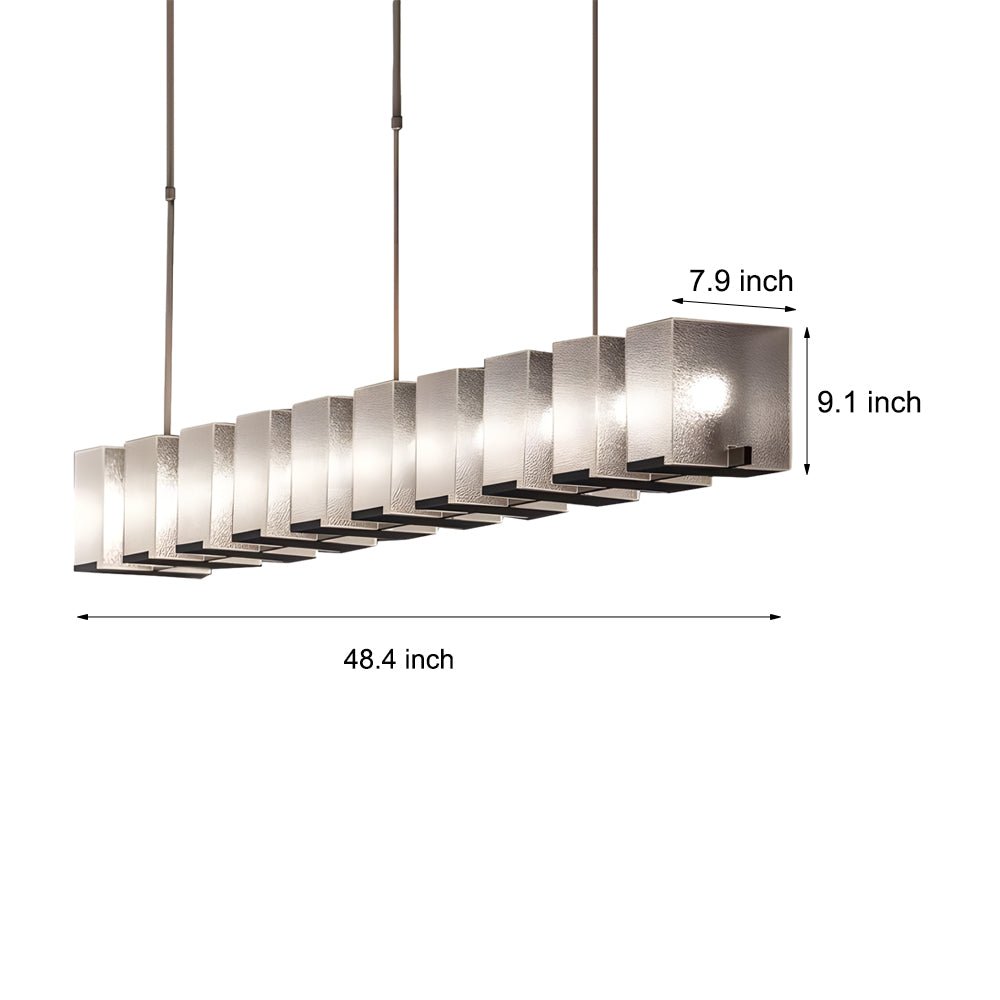 Long Creative Glass Personalized LED Post - Modern Dining Room Chandelier