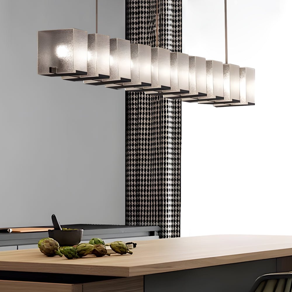 Long Creative Glass Personalized LED Post - Modern Dining Room Chandelier