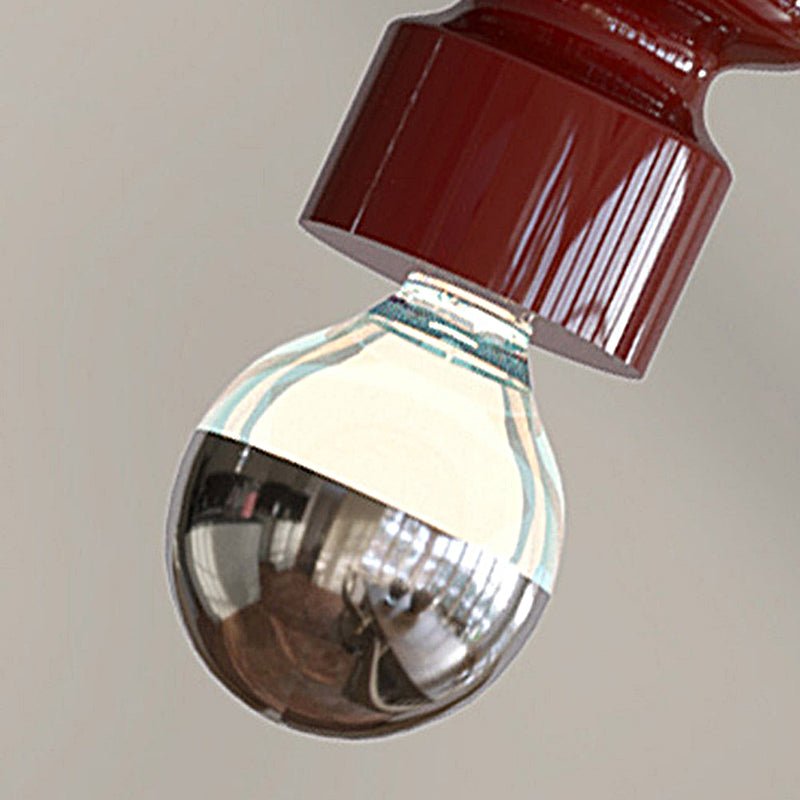 Long Creative Spiral Gourd Metal Semi - Plated Colorful Modern Pendant Lights