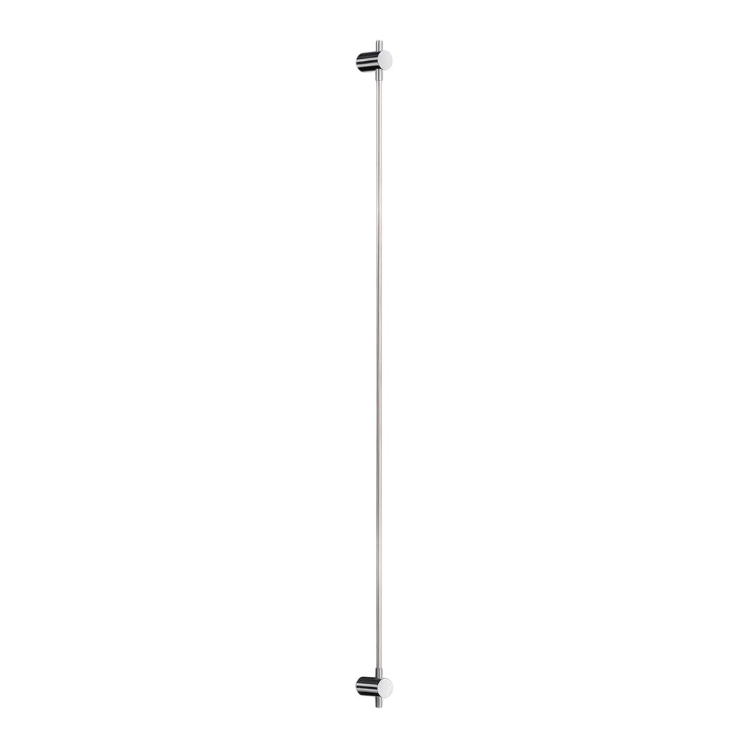Minimalist white long linear wall sconce with ultra slim vertical LED tube wall fixture design.