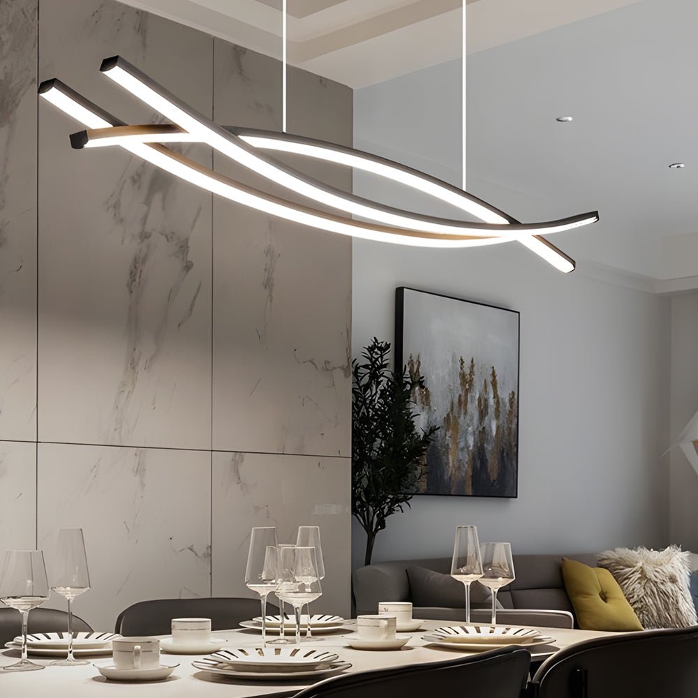 Long Lines LED Dimmable Chandelier Dining Room Light Fixtures - Dazuma