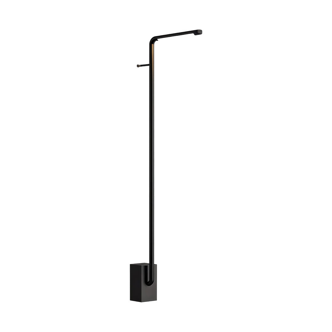 Long outdoor wall lights with a modern linear design, mounted on a white exterior wall.