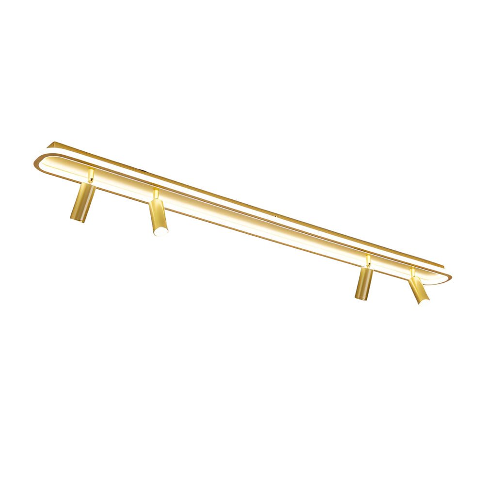 Long Rectangular LED 3 Step Dimming Modern Ceiling Light with Spotlight ...